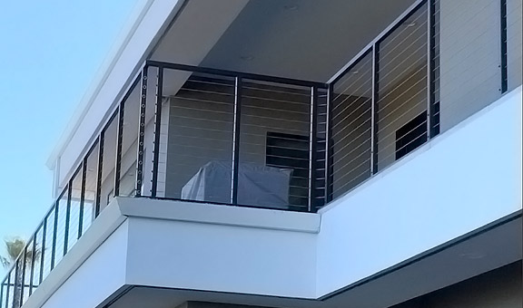 our team finished installing these quality balcony railings in Long Beach
