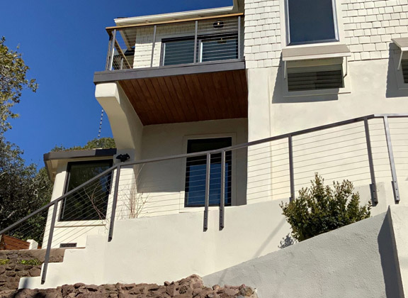 our pros finished the installation of these cable railings in Marina Del Rey 